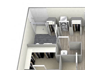1 Bed 1 Bath TruaA Floor Plan 1 Bed 1 Bath TruaA 835 Sq.Ft. Floor Plan at 735 Truman, Hyde Park, Massachusetts